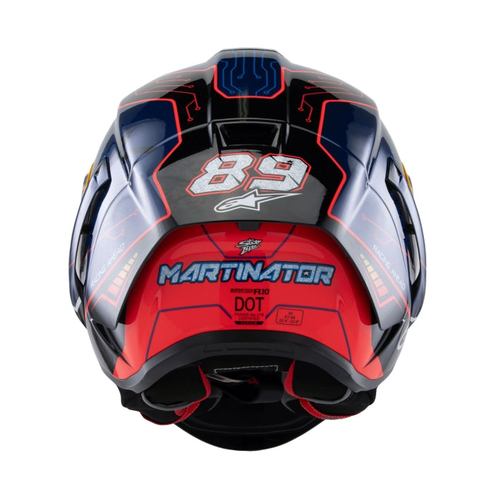 Alpinestars Supertech R10 Martinator R01 Helmet - Blue / Purple / Red Gloss