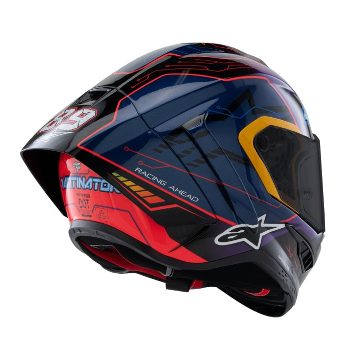 Alpinestars Supertech R10 Martinator R01 Helmet - Blue / Purple / Red Gloss