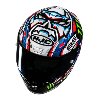 HJC RPHA 1 V2 Carbon Quartararo Le Mans 3 MC21  - White Red Blue
