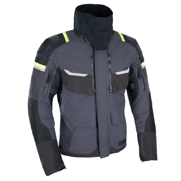 Oxford Stormland D2D Mens TriLaminate Jacket - Grey / Black/ Fluo